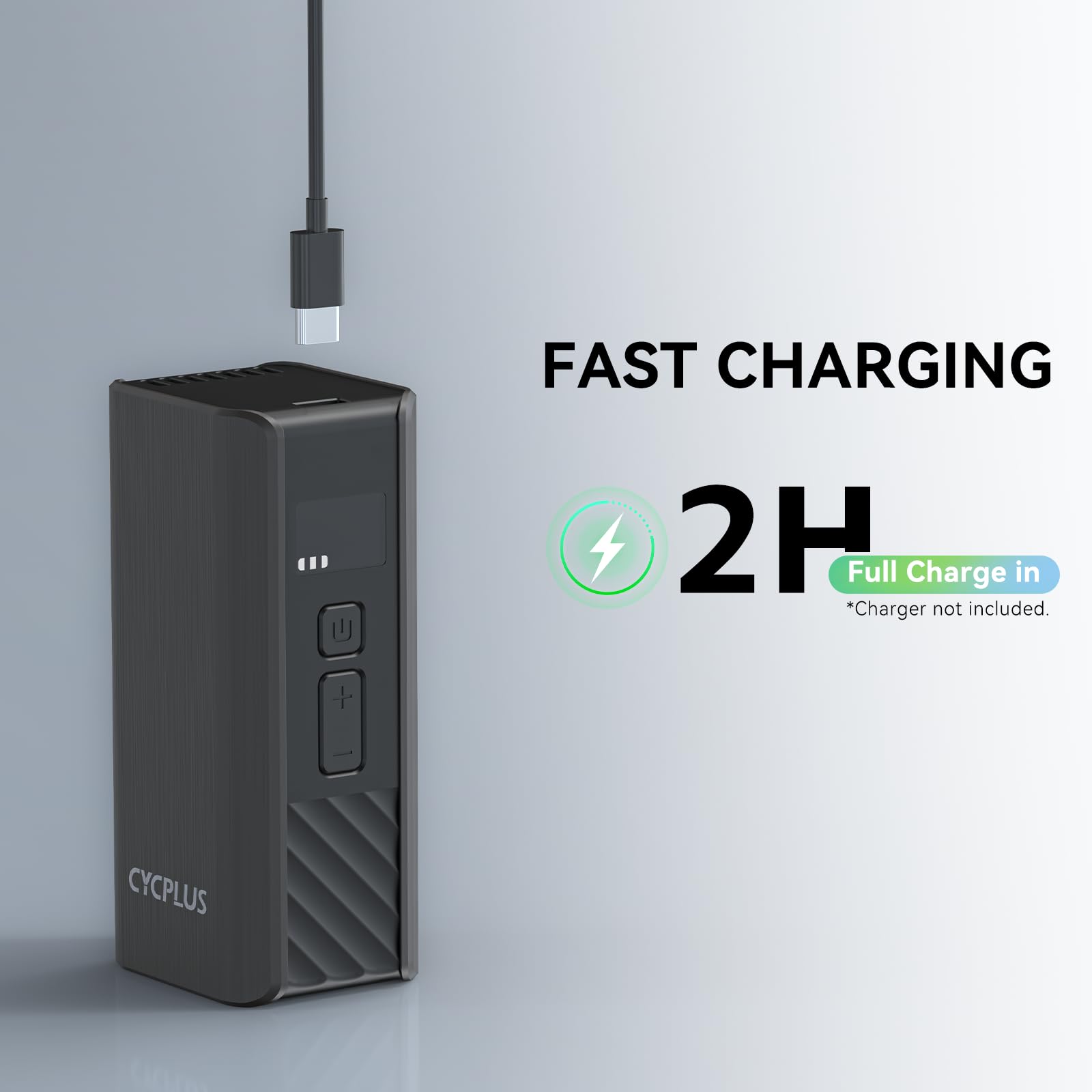 CYCPLUS A3 Mini pompka rowerowa 120 PSI, silnik bezszczotkowy | Bateria 2000mAh, Auto Stop, zawory Presta i Schrader, szybkie pompowanie, do MTB, e-bike i motocykli
