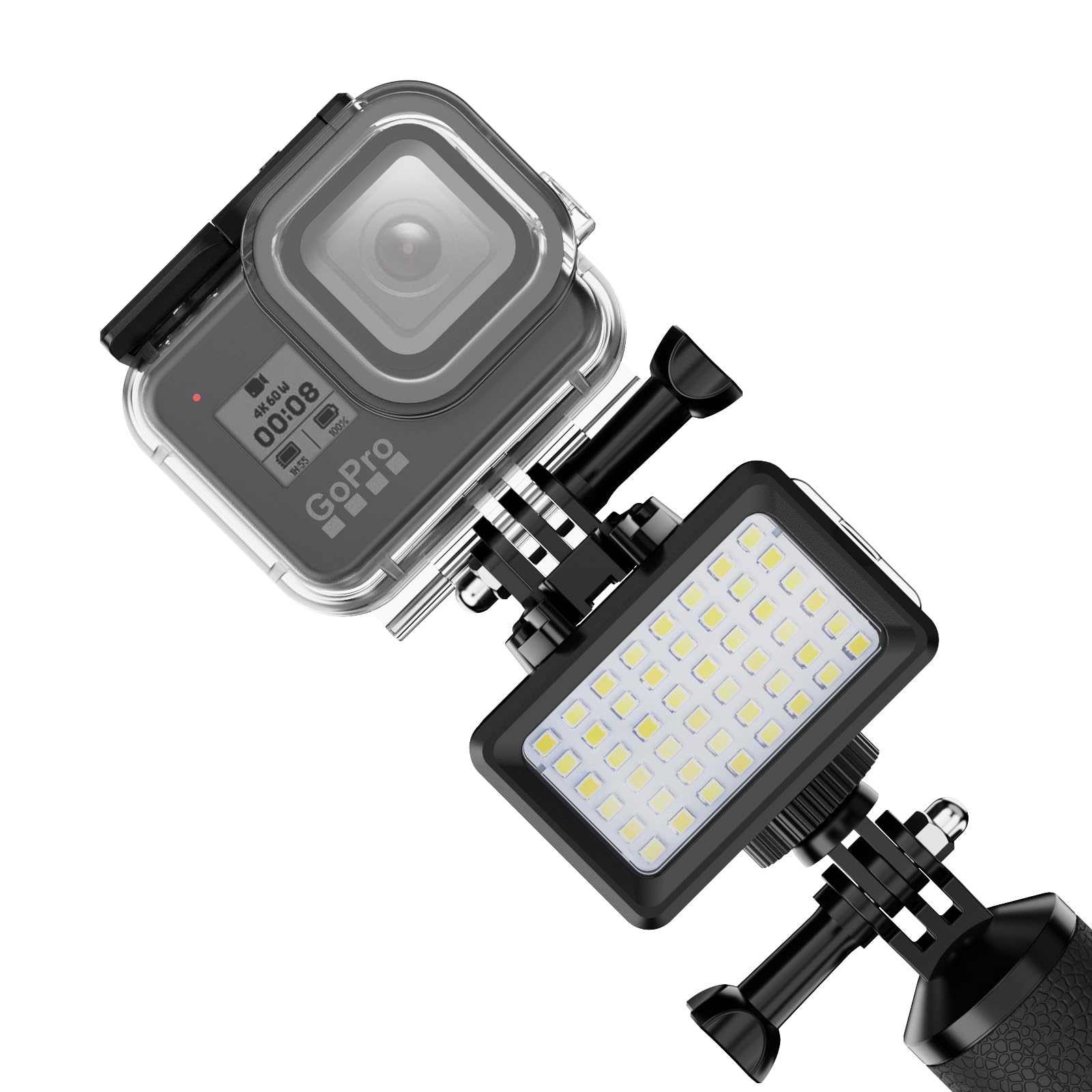 Sea frogs RGB Video Light with 3 Cold Shoes Waterproof 40m 360 Degree
