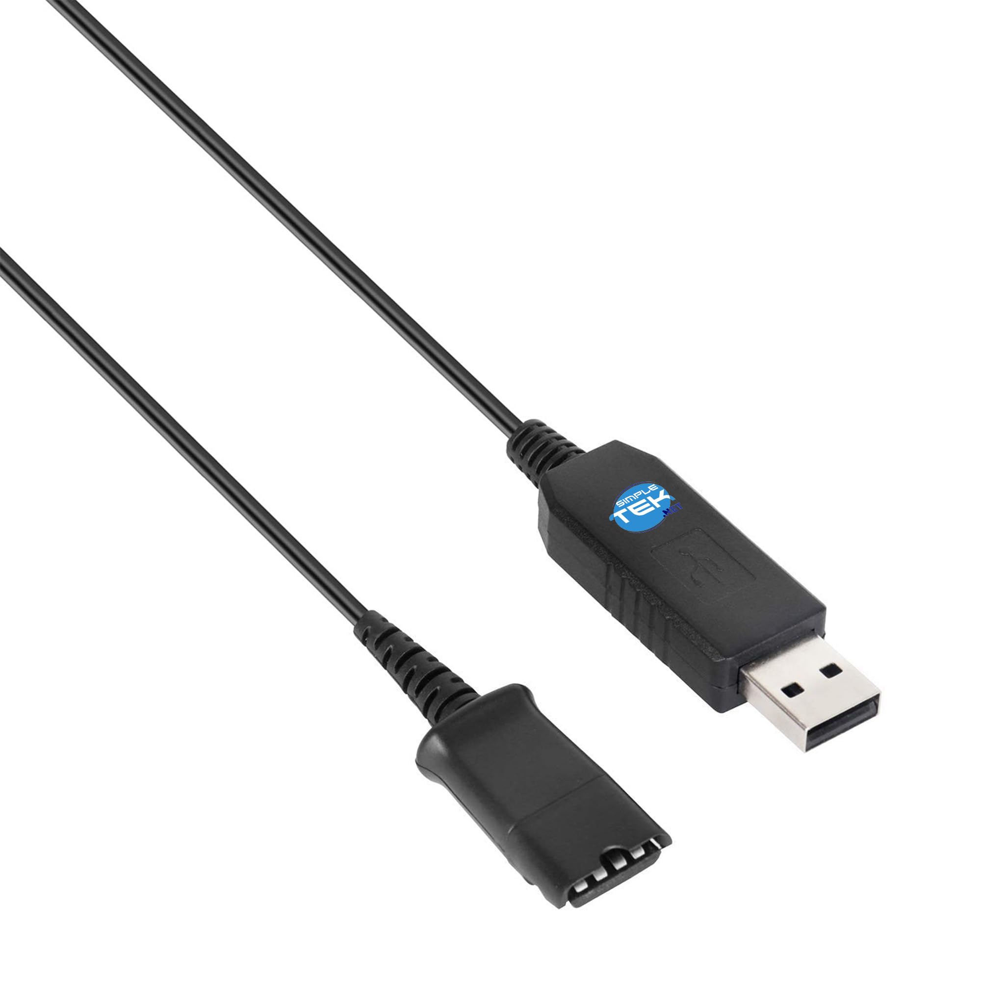 SIMPLETEK - Cuffia mono cablata con connettore Quick Disconnect (QD) per uso professionale – modello 1513-0154, Adattatore USB-A incluso