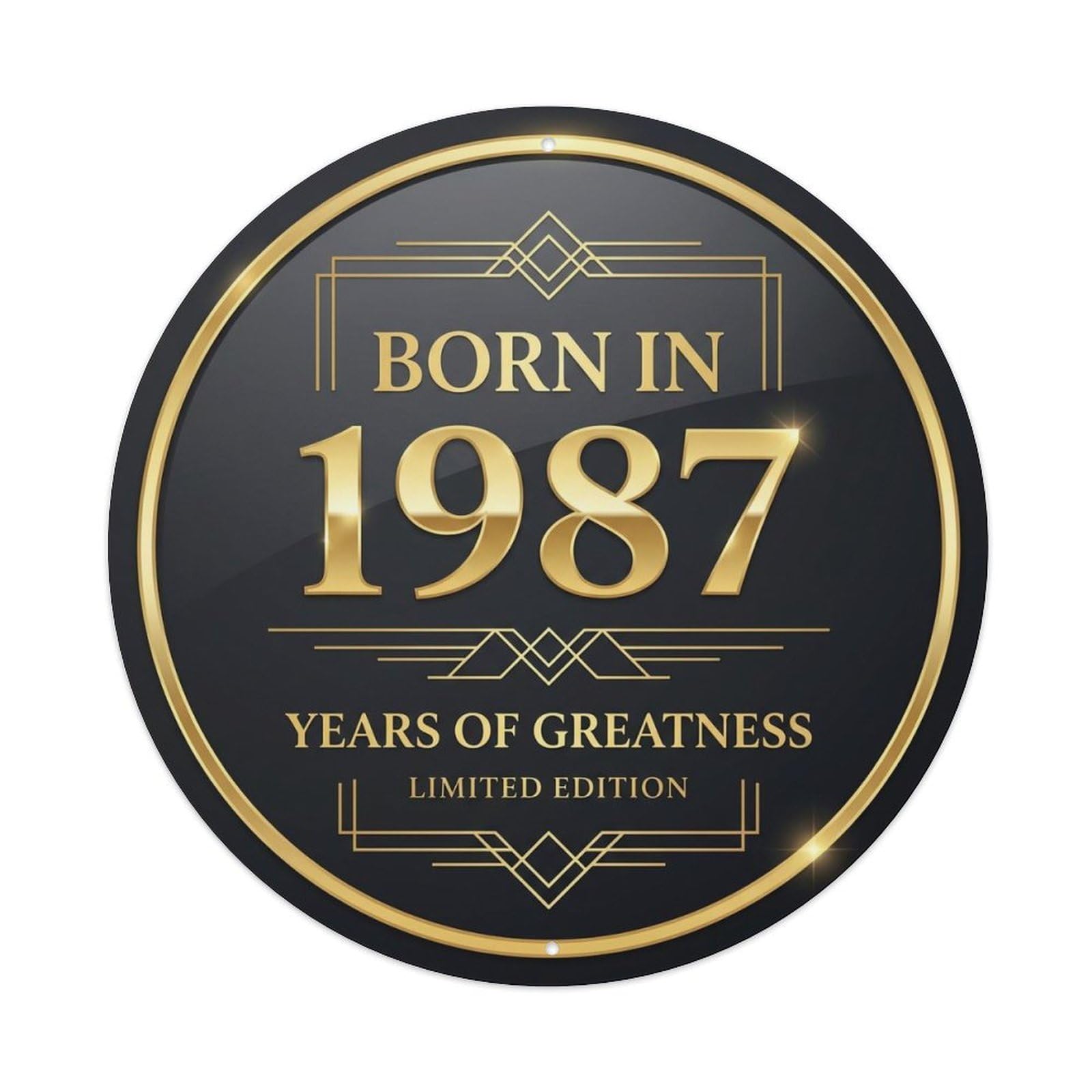 Born In 1987 Years Of Greatness Year-Themed Birthday Gift Vintage Metal Tin Sign