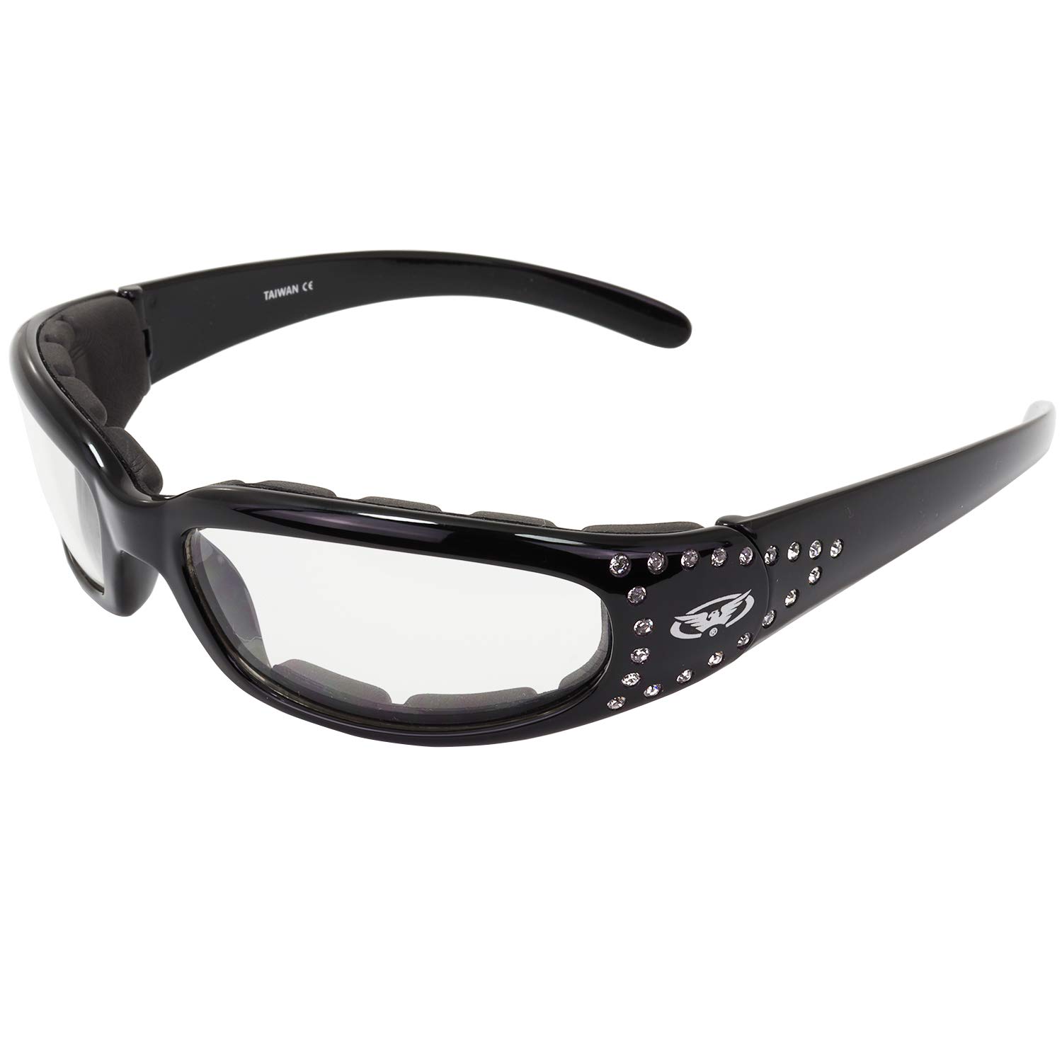Global Vision Eyewear Marilyn 3 CF 3 FM Sunglasses with EVA Foam, Clear Lens, 1 Piece)