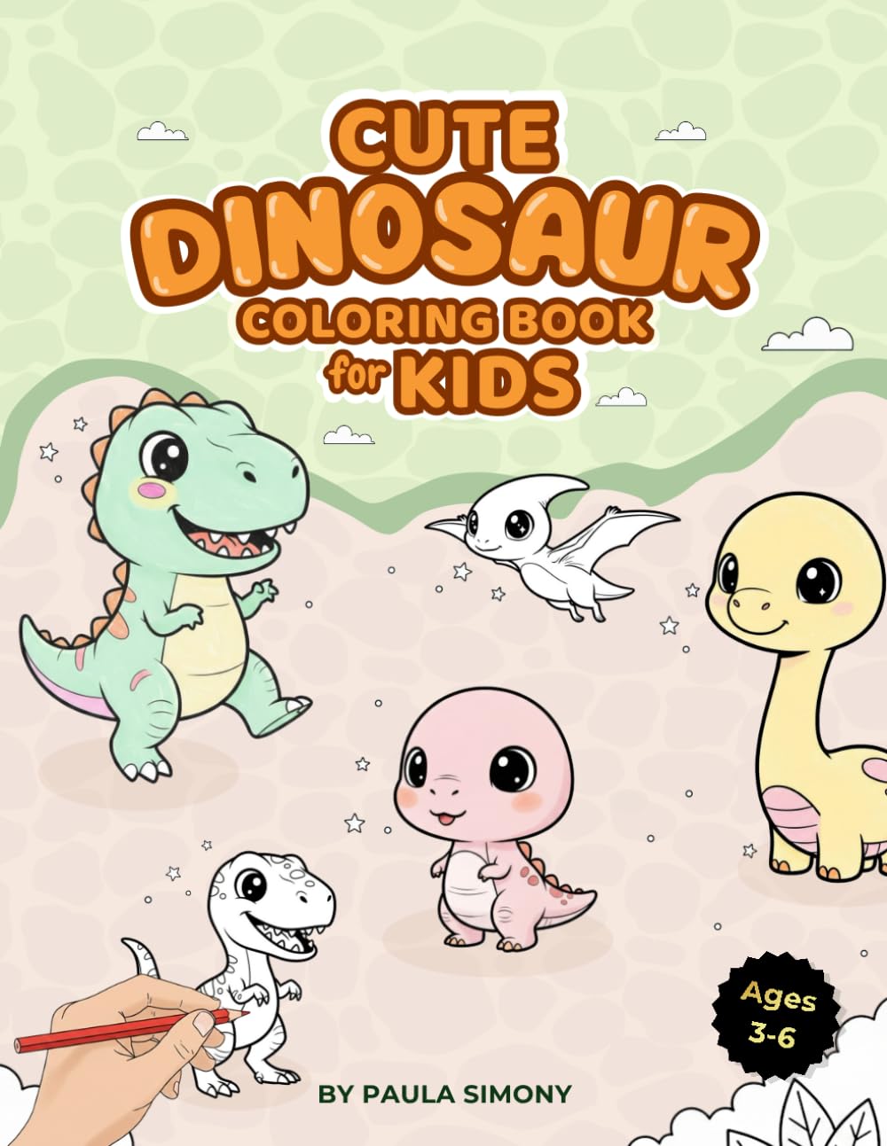 CUTE DINOSAUR COLORING BOOK FOR KIDS