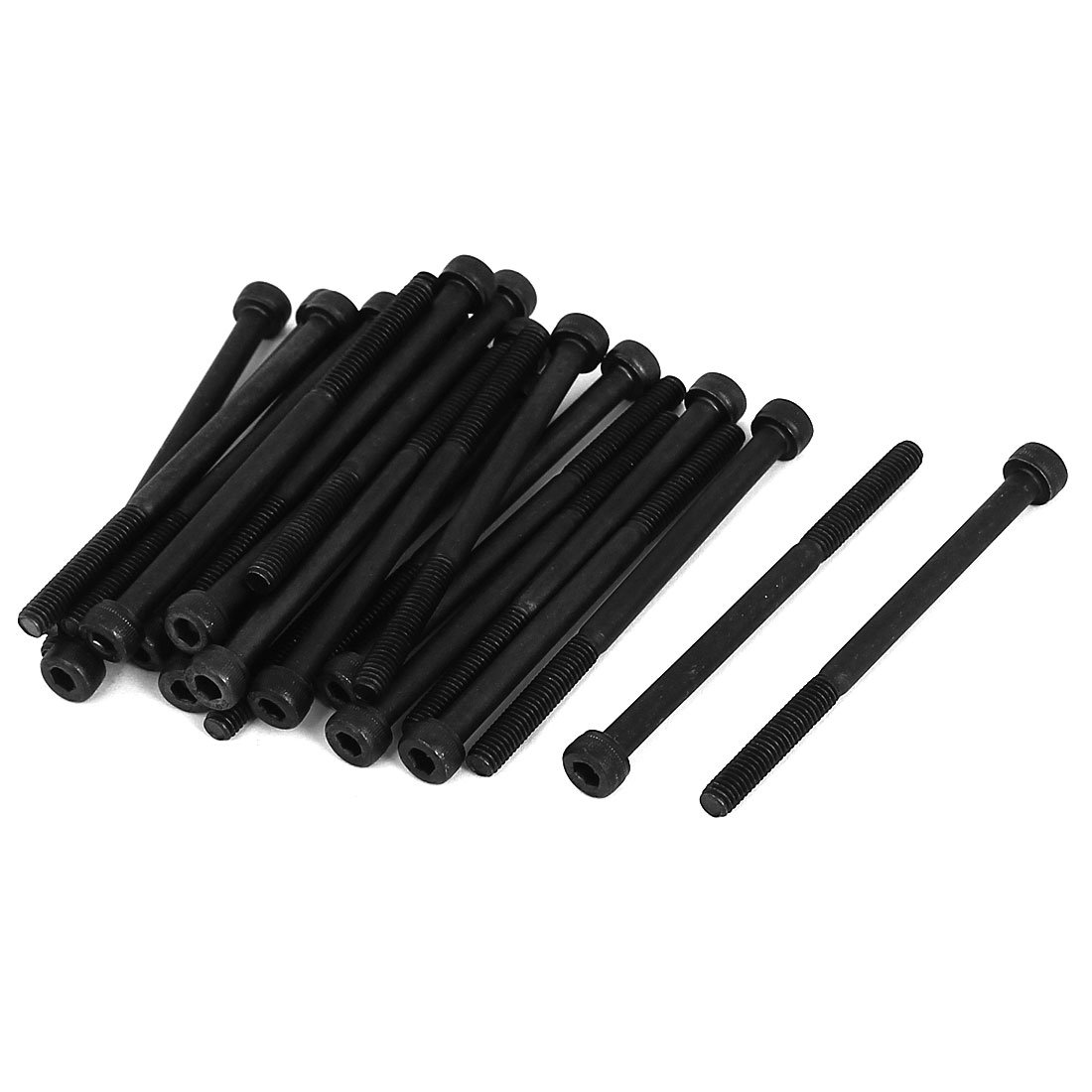 Uxcell Black Sourcingmap M4x60mm 12.9 Alloy Steel Hex Socket Screw Partially Threaded Bolt 25Pcs