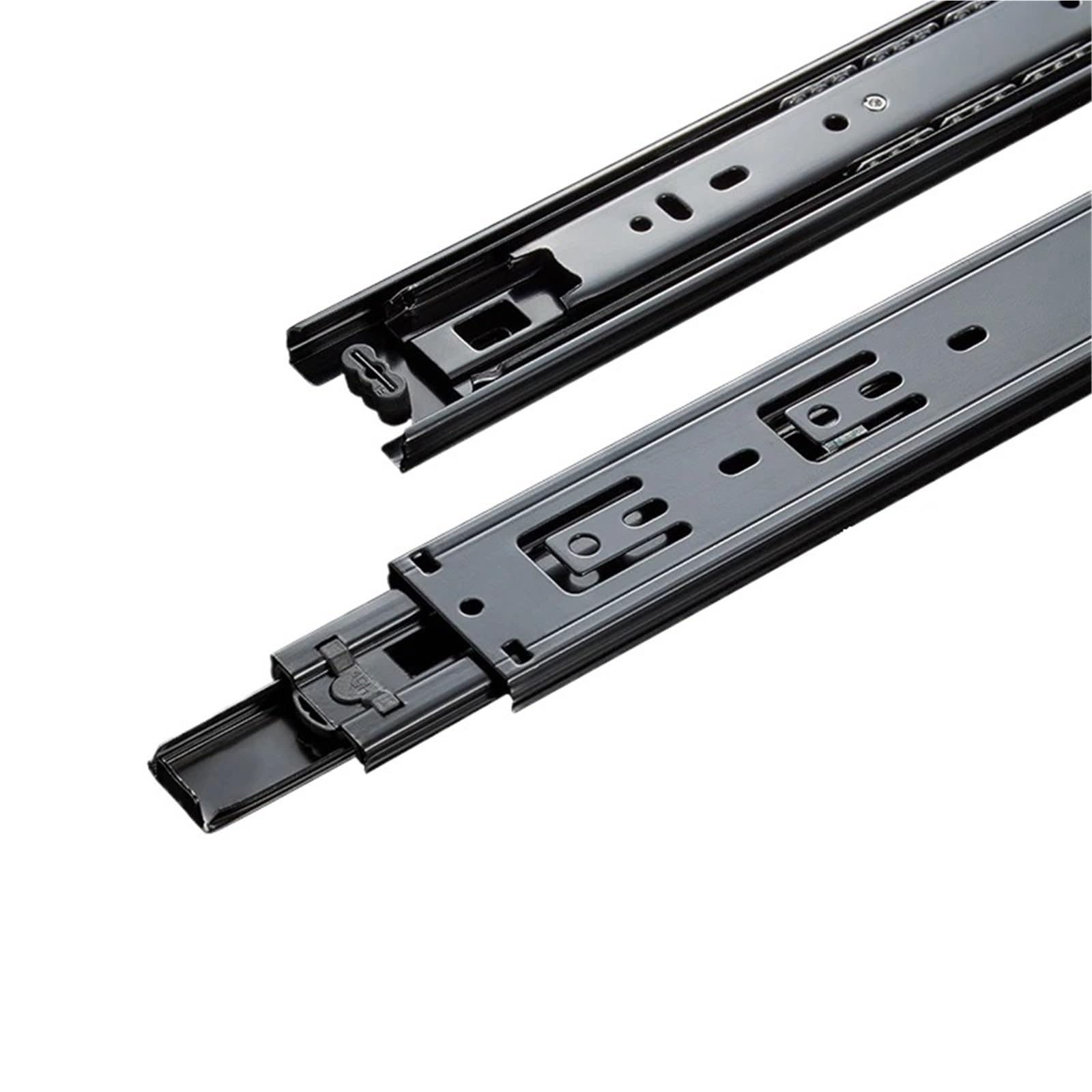 Drawer Slides Drawer Slide Cold Rolling Steel Heavy Track Rail Three Section Slides Furniture Sliding Tracks(8 Inch)