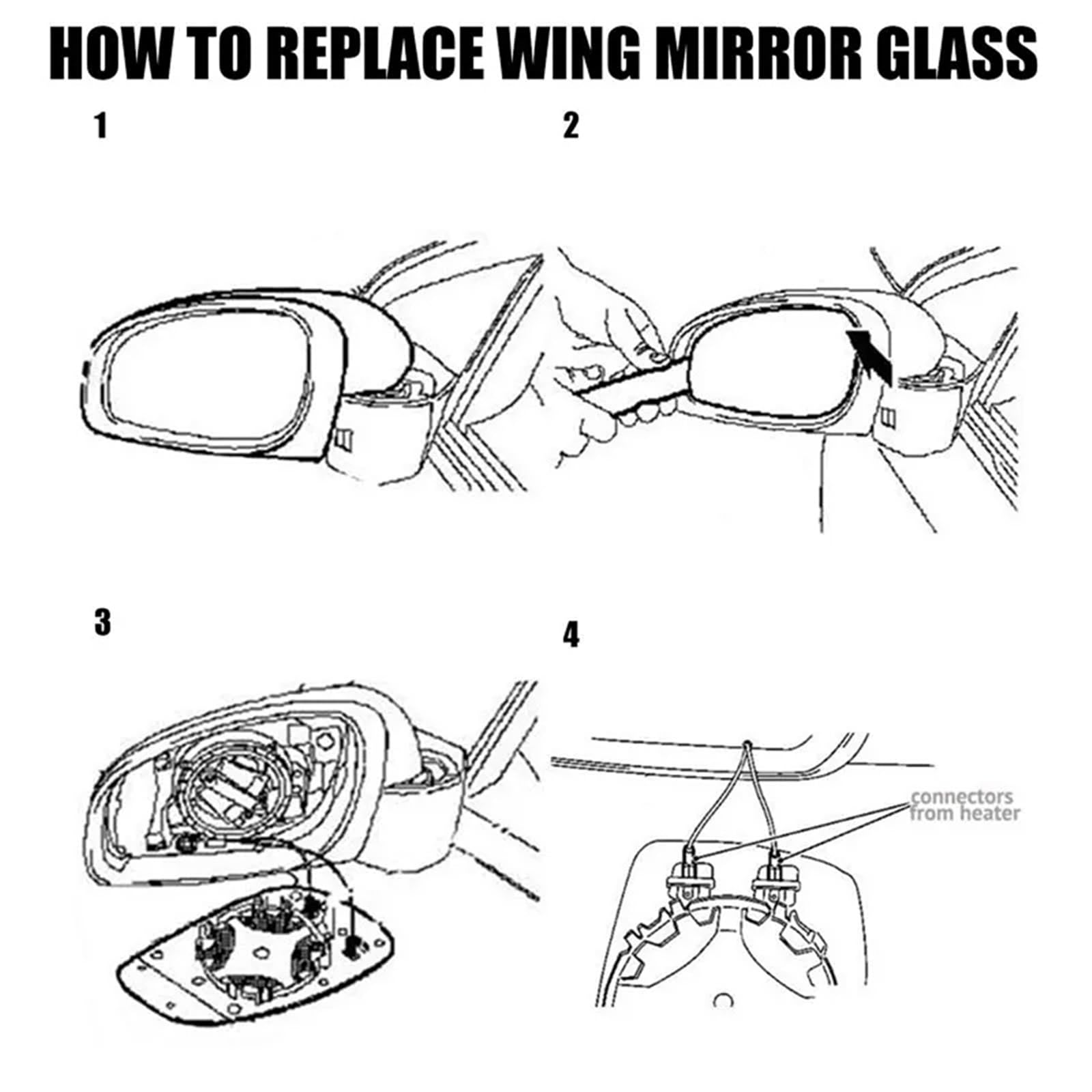Seitenspiegelglas Kompatibel Mit Mazda Für MX5 Für MX-5 Für MK4 Rückspiegelglaslinse Mit Beheizter Funktion Autoteile Verschleißteile NA6T691G1(No Heated,Left and Right)