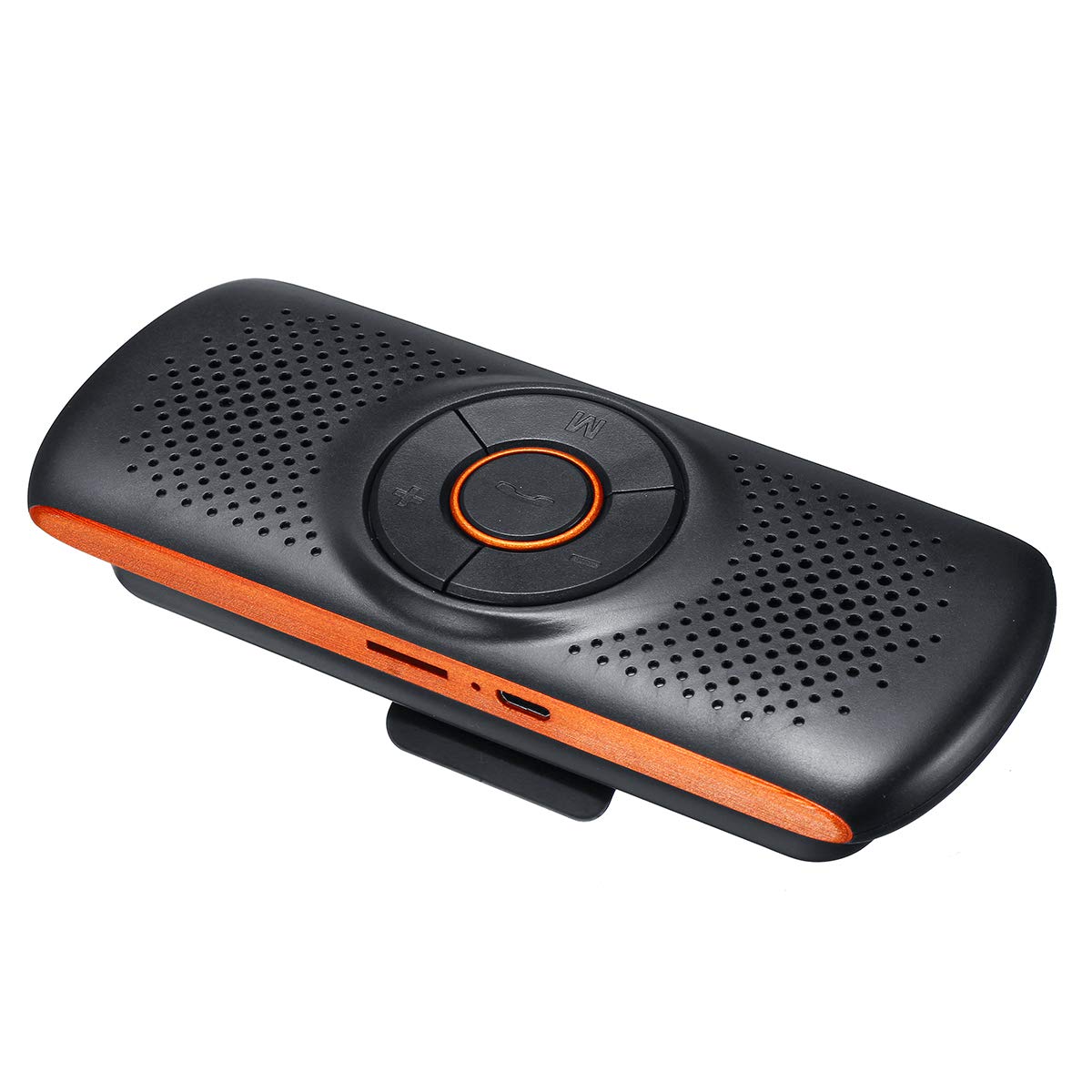 YONGYAO Visera para Coche, Teléfono con Bluetooth, Manos Libres, Altavoz, Reproductor de Música Móvil - Naranja