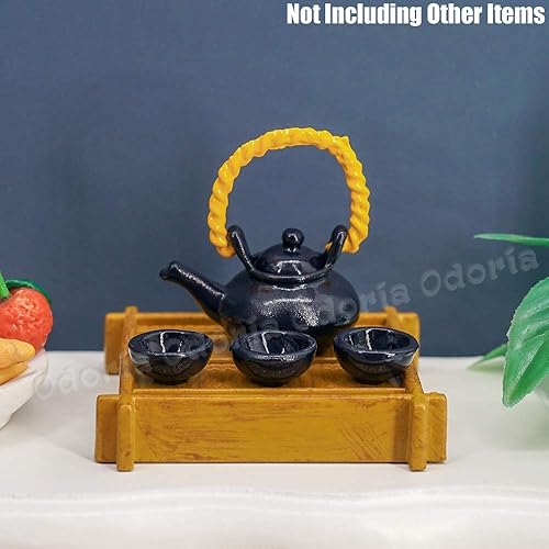 Miniatura 7 de Odoria 112 Tetera en miniatura y teteras accesorios de decoración de casa de muñecas
