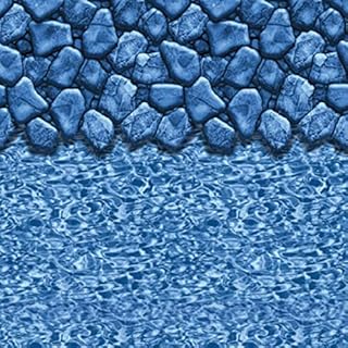 Smartline Boulder Swirl 18-Foot-by-33-Foot Oval Liner | UniBead Style | 54-Inch Wall Height | 25 Gauge Virgin Vinyl Material | Heavy-Duty Liners | Designed for Steel Sided Above-Ground Swimming Pools