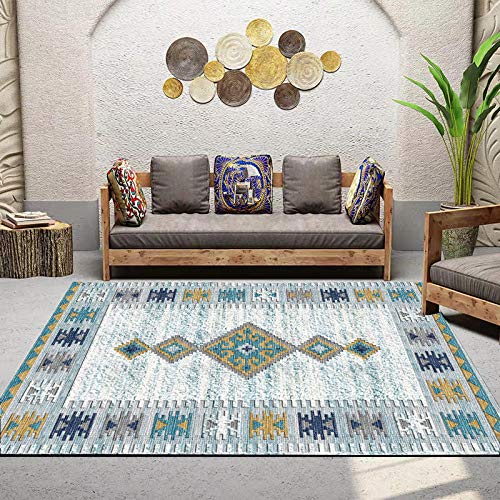 IWEYRHS Teppich, ethnischer Stil, Teppiche für Wohnzimmer, Zuhause, Vintage, Schlafzimmer, Sofa, Couchtisch, Teppich… – Bild 3