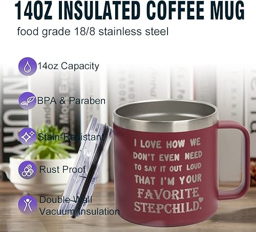 Miniatura 8 de Regalos personalizados para madrastra, padrastro de Stepson, Stepdaughter I Love how we not even need to say it loud that I'm your favorite