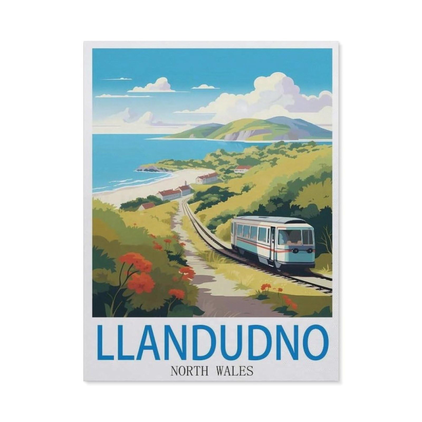 BEAYODKP DIY Diamond Painting，Llandudno North Wales（40 x 50 cm）