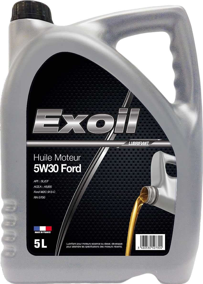 Huile moteur EXOIL 5W30 F spec. Ford 5L