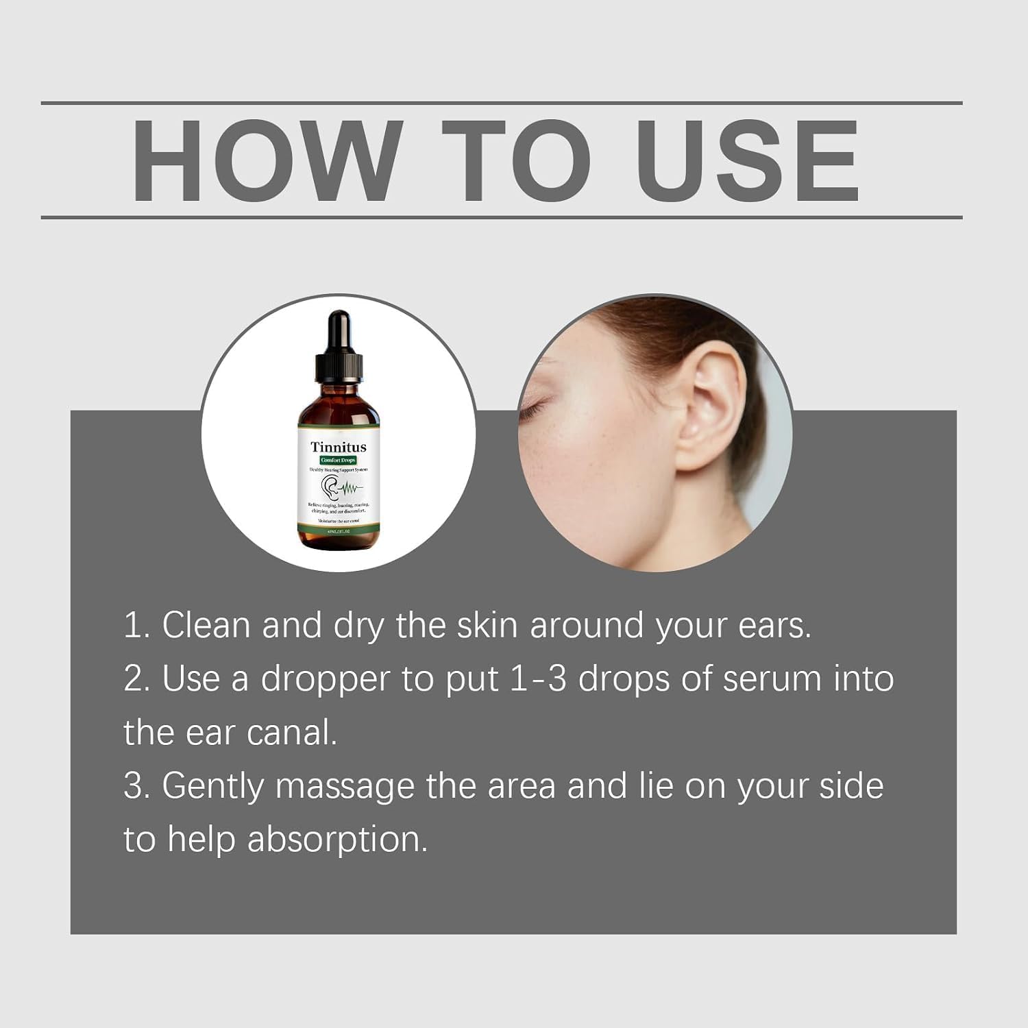 Tinnitus Relief Drops | Herbal Ear Oil for Ringing, Buzzing & Ear Discomfort | Natural Ear Care Formula for Sound Clarity & Hearing Support | 60ml | Pack of 1 — Amazon image 3