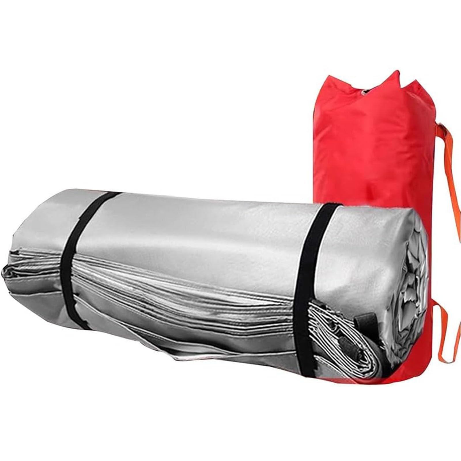 Manta contra incendios de vehículos, manta ignífuga para coche, revestimiento de silicona, calor de 1100 °C y 0,6 mm de grosor, con bolsa de transporte, para incendios de motor en camiones, vehículos