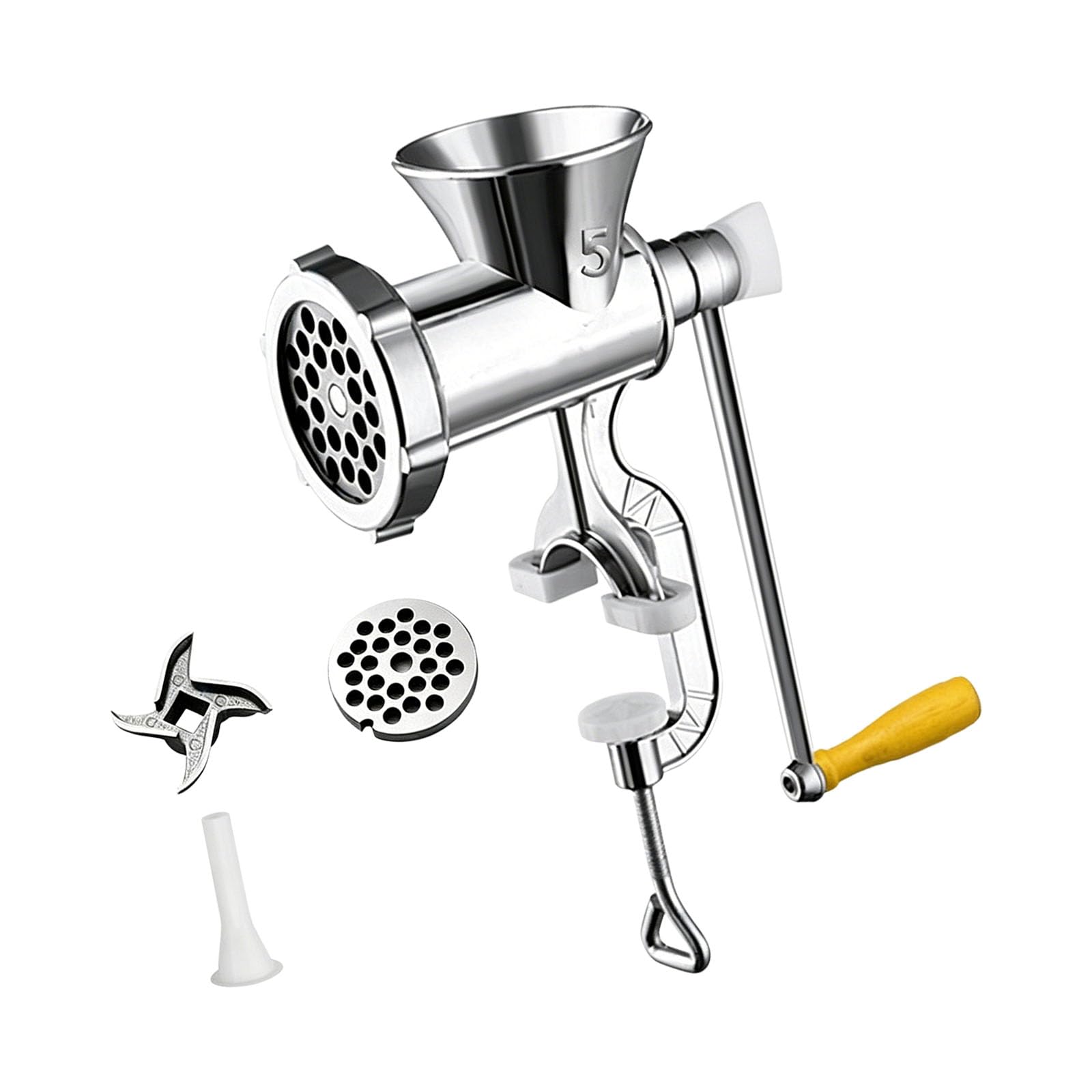 Beimus All Metal Manual Sausage Stuffer and Meat Grinder with 3 Different Size Tubes for Homemade Sausage Making Versatile Food Processing Tool