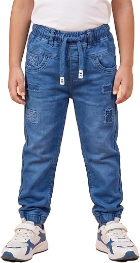 JFR Denim Jogger Jeans with Elastic Waist-508-Medium Sky_10