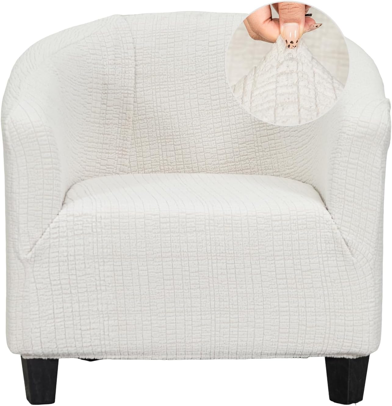Eco-Ancheng Club Chair Slipcover Stretch Tub Chair Cover Barrel Chair Covers Armchair Covers Sofa Slipcover Removable Couch Furniture Protector for Living Room,02