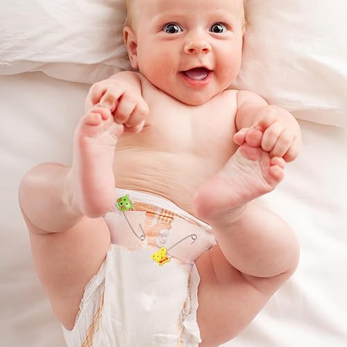 Miniatura 9 de 10 pasadores de seguridad para animales, pasadores de pañales de acero inoxidable con cabeza de plástico, pasador de seguridad de bloqueo para