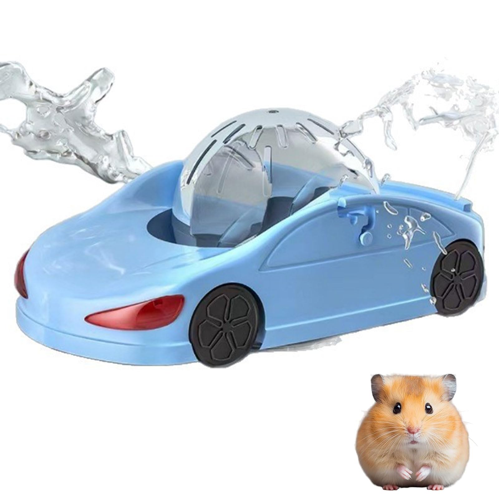 Hamster Ball Car, Hamster Running Ball, Fun Pet Transparent Balls, Exercise Wheels with Detachable Transparent Breathable Ball, for syrian Gerbils and Other Small Animals,Blue
