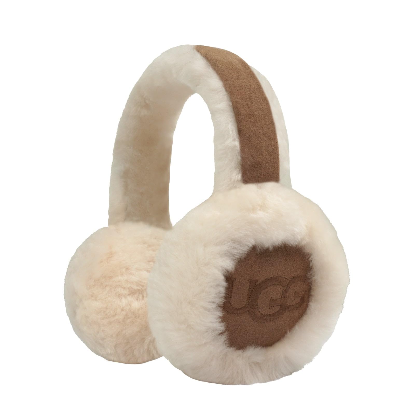 UGG Kinder-Ohrenschützer mit Plüsch-Schaffell, eng anliegendes Kopfband und minimalistisch gesticktem Logo für warmes und stilvolles Tragen bei kaltem Wetter, Kastanie, Einheitsgröße