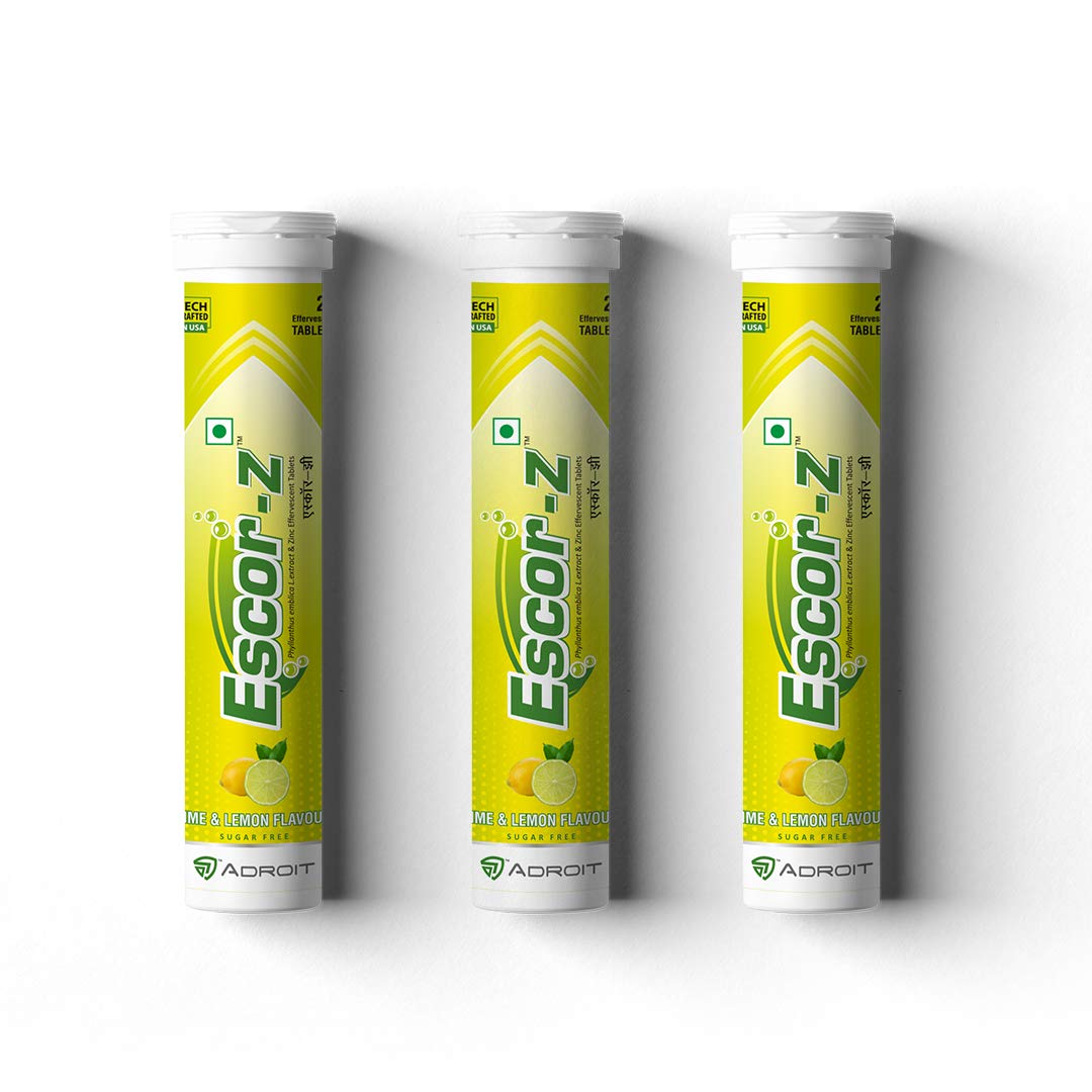 Escor-Z Effervescent Tablets Lime And Lemon Flavour 20 Tablets(Pack of 3) (B08KYBCSD8) Amazon Price History, Amazon Price Tracker
