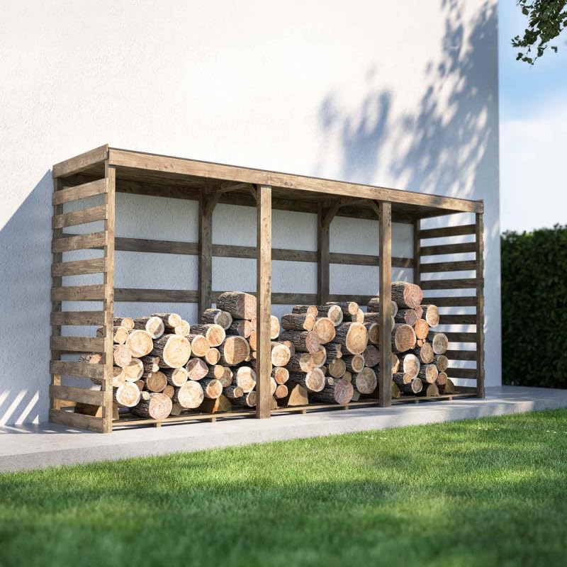 ABRI BUCHES Bois XXL 356X82X174CM - 173,8 x 356,4 x 82,1 cm -