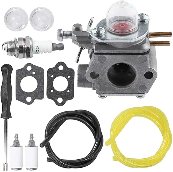 Saihisday WT973 Carburetor Replacement for Bolens BL110 BL125 BL160 for Cub Cadet BC210 BC280 CC212 CS202 SS270 Troy-Bilt 753-06190 Carb with Fuel Lines Spark Plug