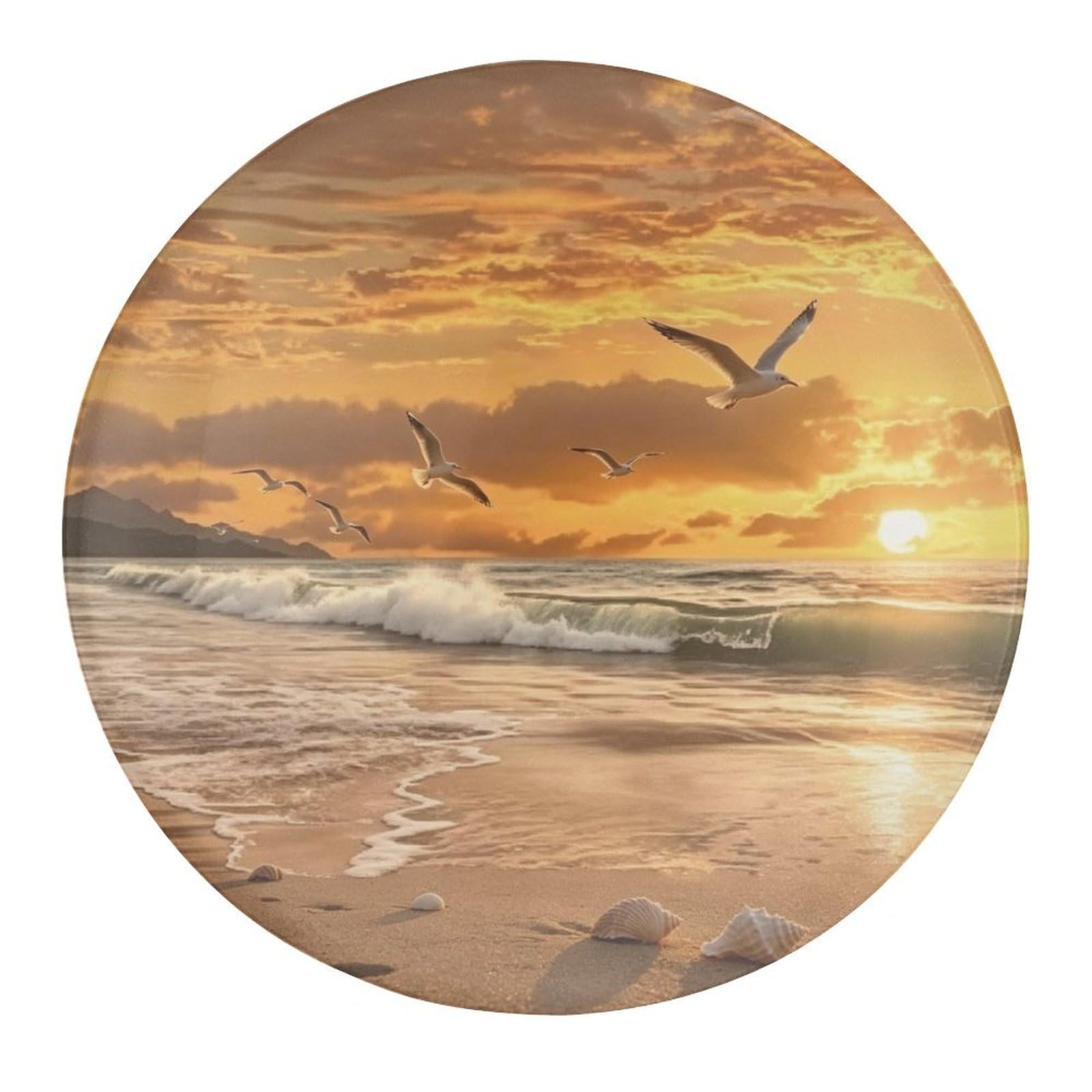 Fekiloot Style Gold Sunset Refrigerator Magnet Fridge Magnet1 Pcs