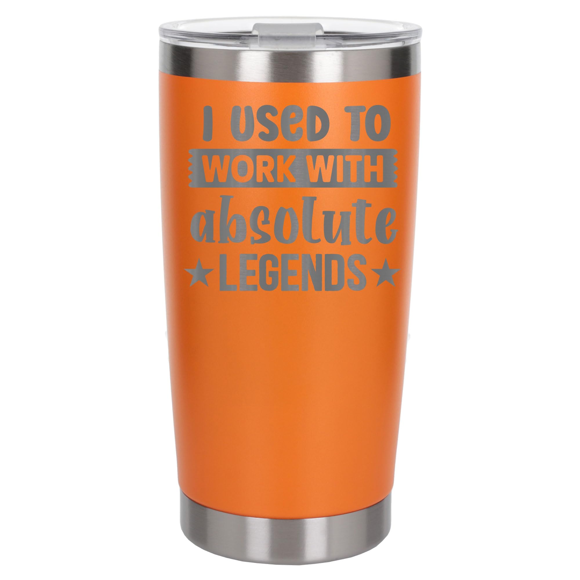 Always Looking Good I Used to Work with Absolute Legends Engraved Insulated Travel Mug Going Away Gift for Coworkers New Job Orange Thermal Coffee Flask Travel Mugs with Lids