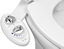 LUXE Bidet NEO 185 - Self-Cleaning, Dual Nozzle, Non-Electric Bidet Attachment for Toilet Seat, Adjustable Water Pressure, Rear and Feminine Wash (White)