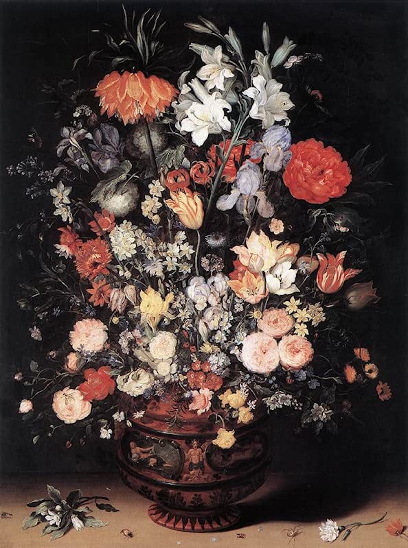 Peinture Poster Impression Tableaux Fleurs Jan l'Ancien Brueghel Toile Grand Format 60x90cm
