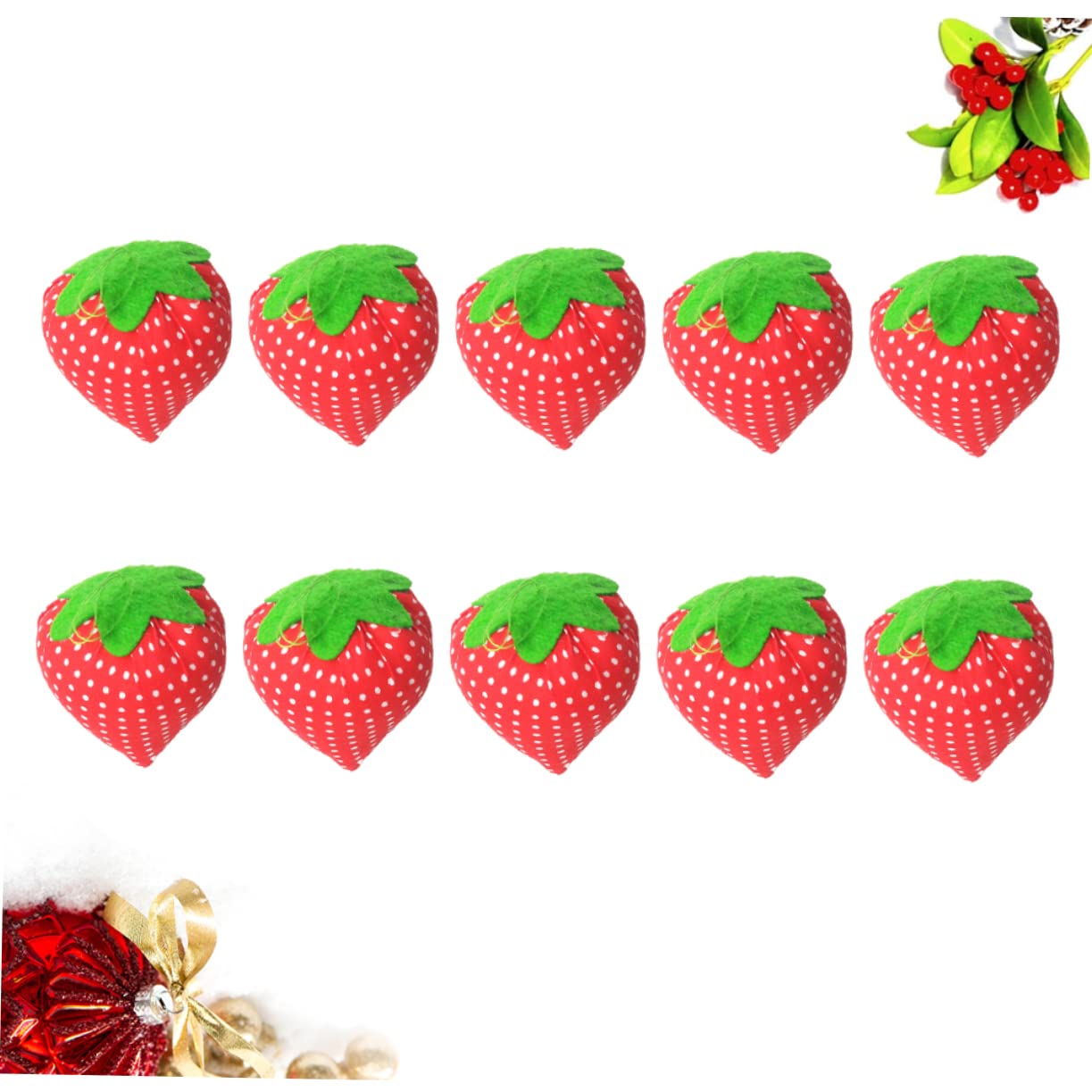 SHINEOFI 20piezas Alfiletero Forma De Fresa De Organizador De Agujas Para Manualidades Herramienta De Costura Para Cestas De Costura y Decoración