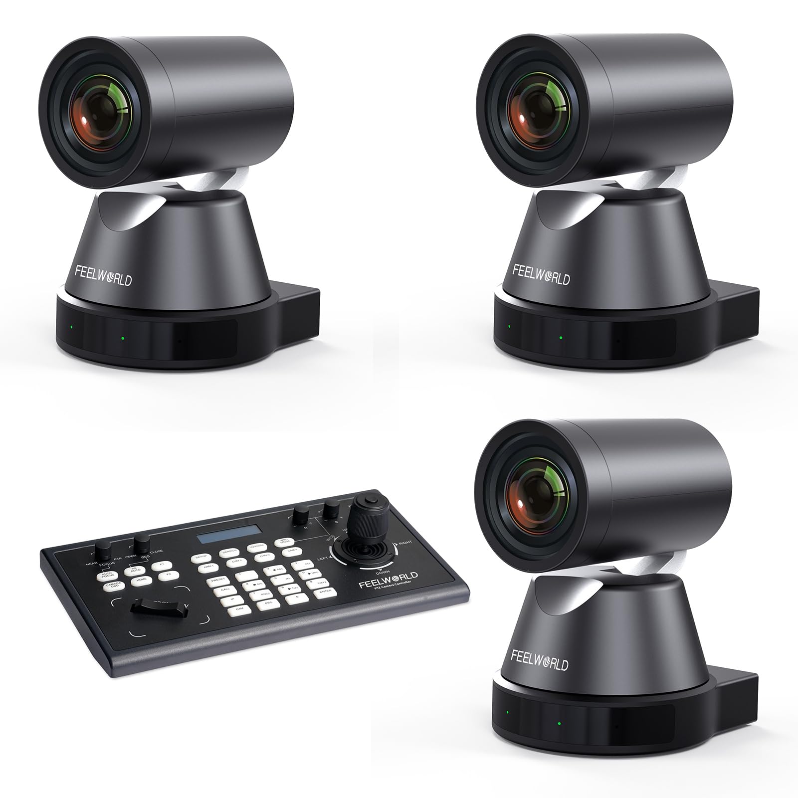 FEELWORLD 3 4K12X 4K PTZ Camera and KBC10 PTZ Controller