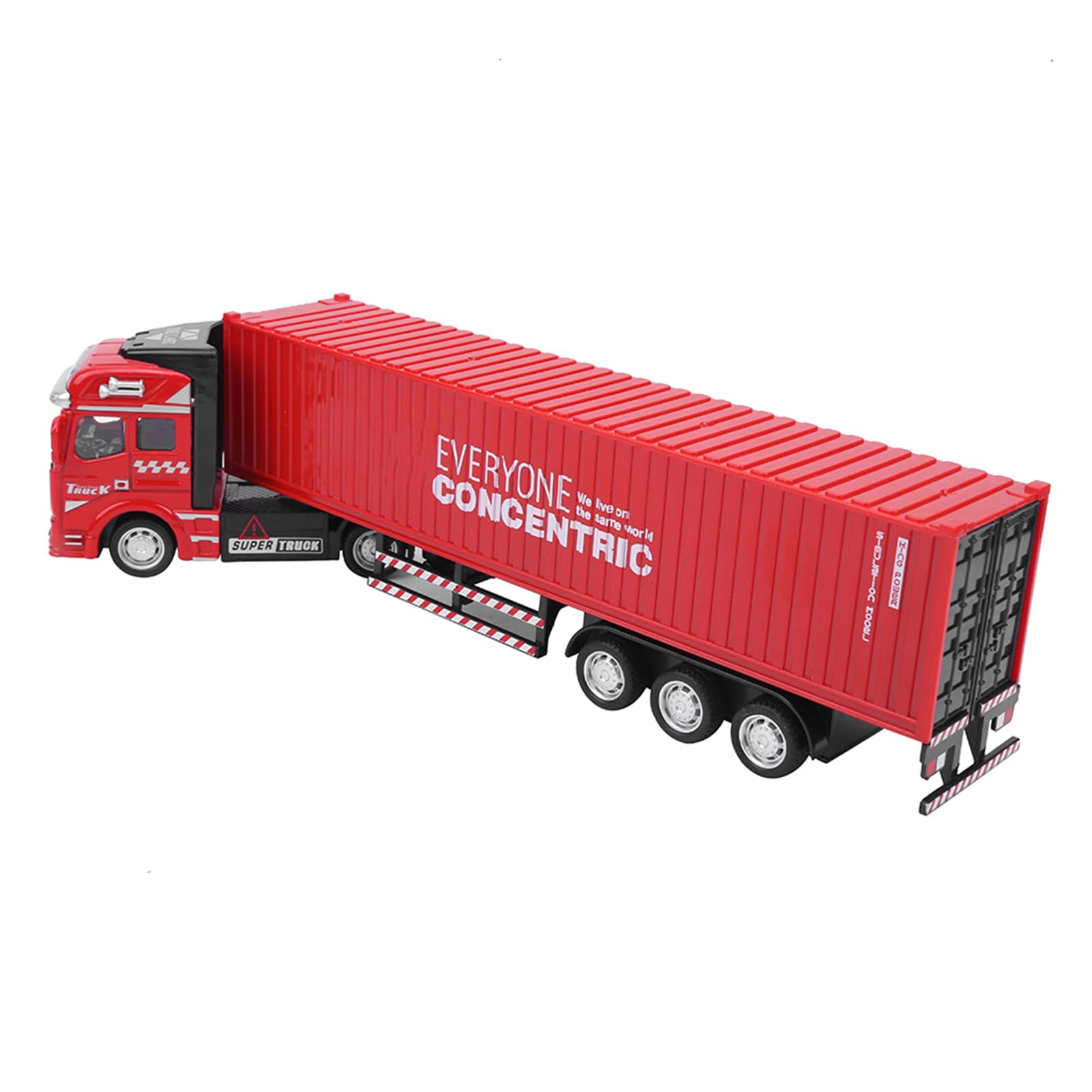 Akozon Title: Highly Detailed Container Truck Model, Realistic Car Toys for Kids, 48 Alloy Vehicle with Removable Body (Container Truck) — image 1