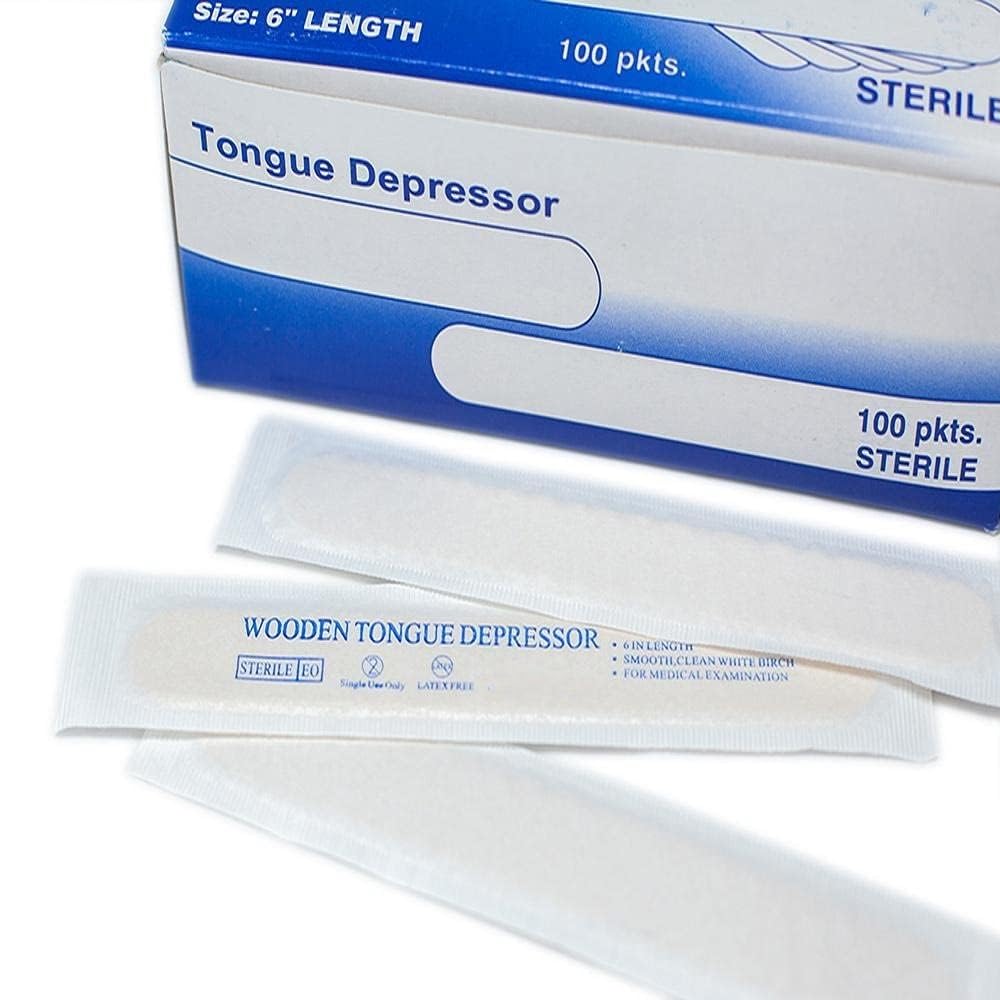 GENERIC Saini_MEDICOS Sterile Wooden Smooth Edges Tongue Depressor-200