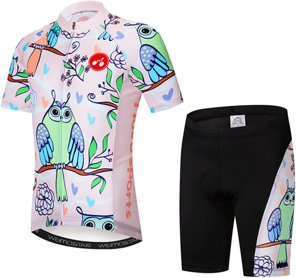 WeimostarChildren Cycling Jersey Set Clothing Boys Girls Shorts Pad Suits