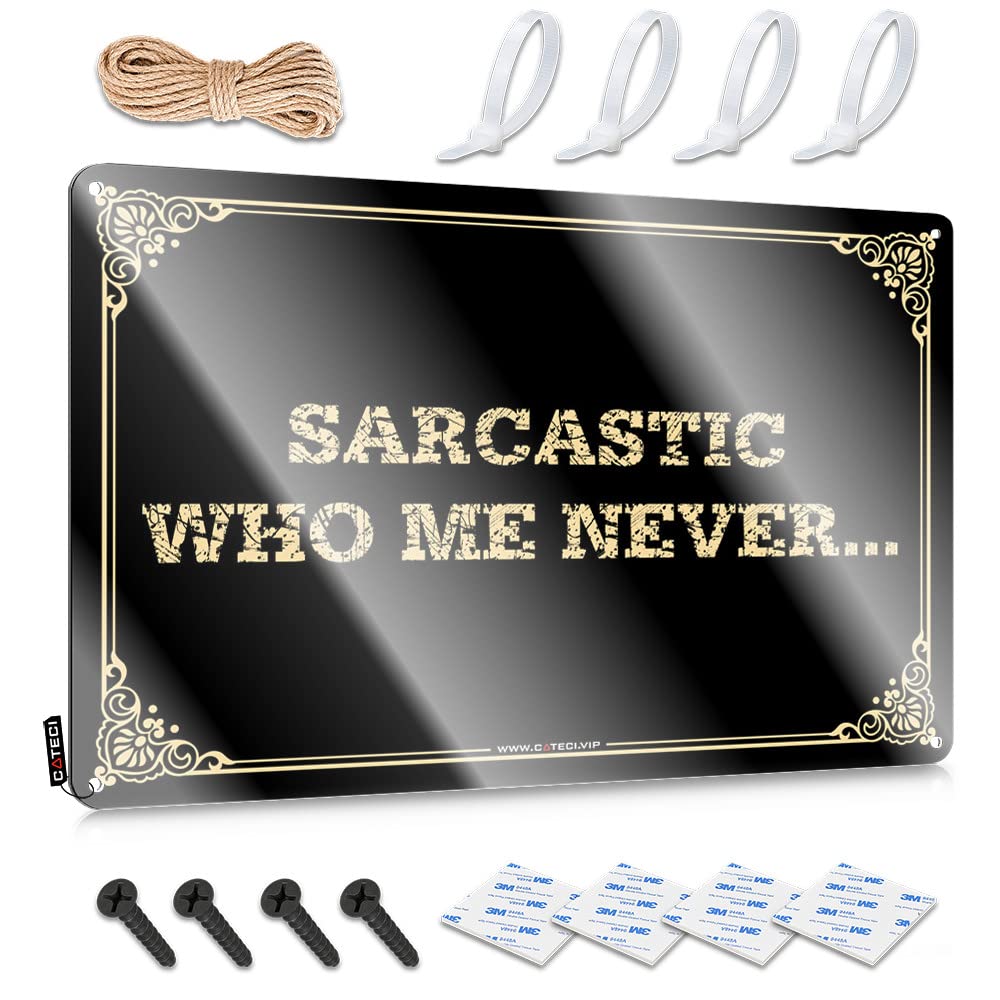 Fzfn Colour Tin Metal Decor Old Country Room Decor Haves Sarcastic Who Me Never. - Vintage Wall Decor For Mancave(20X30cm)