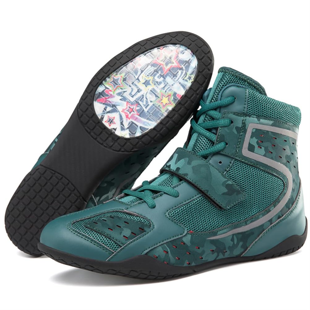 Zapatillas de Entrenamiento de Boxeo Unisex, Sneakers Ligeras para Fitness en Lucha, Botas de Kickboxing con Cordones para Buen Movimiento y Soporte.