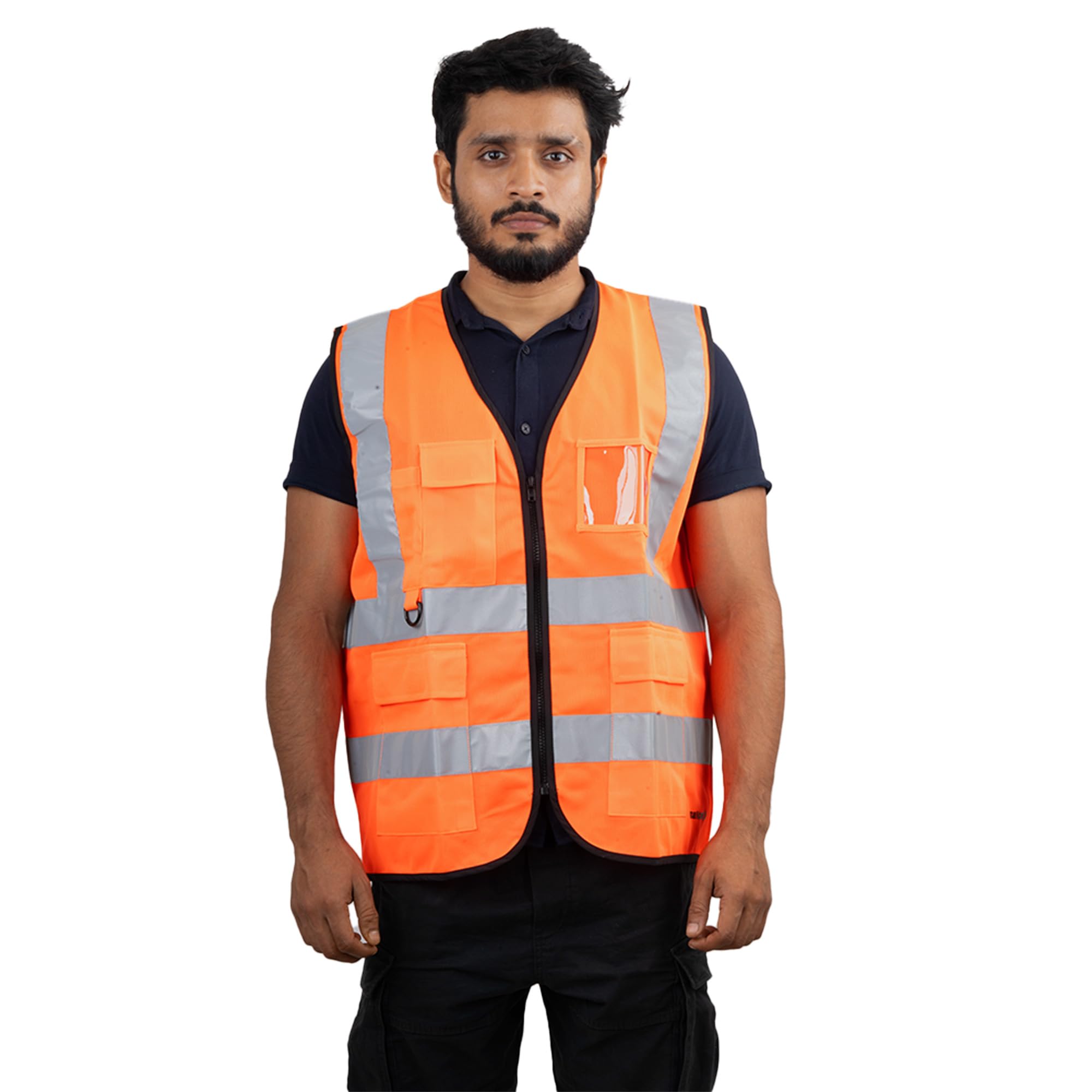 Mallcom PROCLO 31 Reflective Lightweight Safety Jacket With 4 Pockets (2 inch) EN Certified, High Visibility Vest use For Airport, Construction, Workers & Bicycle Riders (Orange) (Pack of 1) (XS) (B0CHF3L37T) Amazon Price History, Amazon Price Tracker