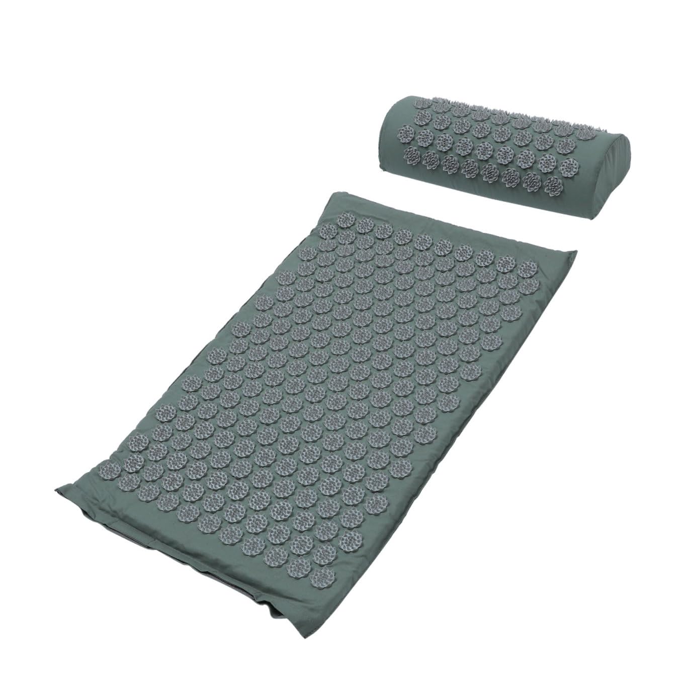 Juego de 2 Piezas de Almohada y Tapete de Masaje de Acupuntura con Bolsa, Tela de Algodón y Abs, Fácil Almacenamiento y Seguro para Relajación y Alivio