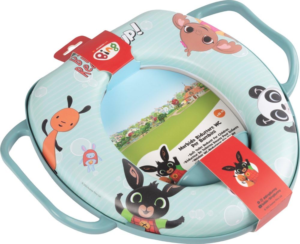 Tataway WC Morbido Bambini con Maniglie - Riduttore WC con Grafica di Bing- Seduta Comfort Antiscivolo, Facile da Pulire