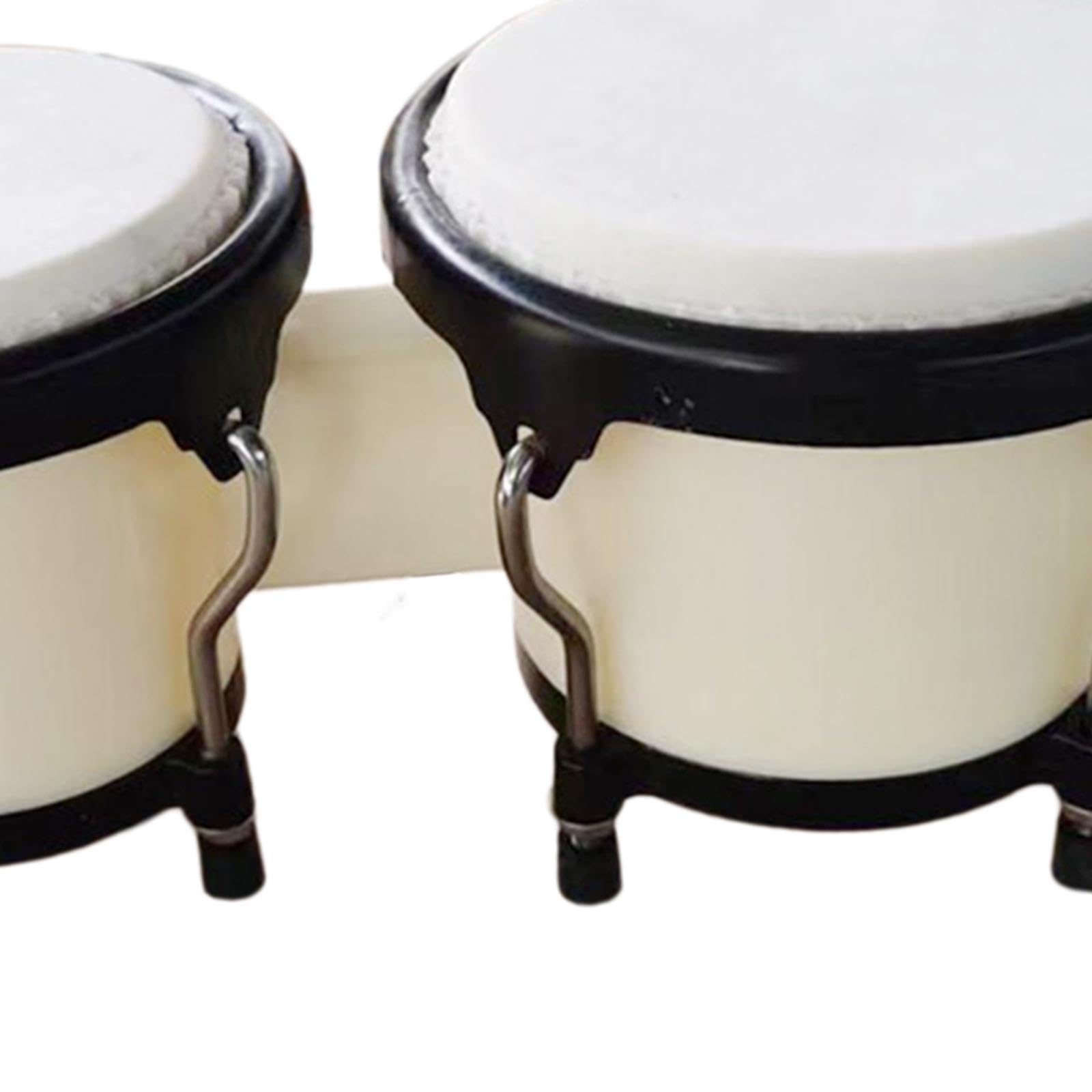Instruments de Musique de Percussion Accordables, Ensemble de Africains à Main de 6 et 7 Pouces (bongos), Idéal pour Offrir Aux Débutants et, Blanche