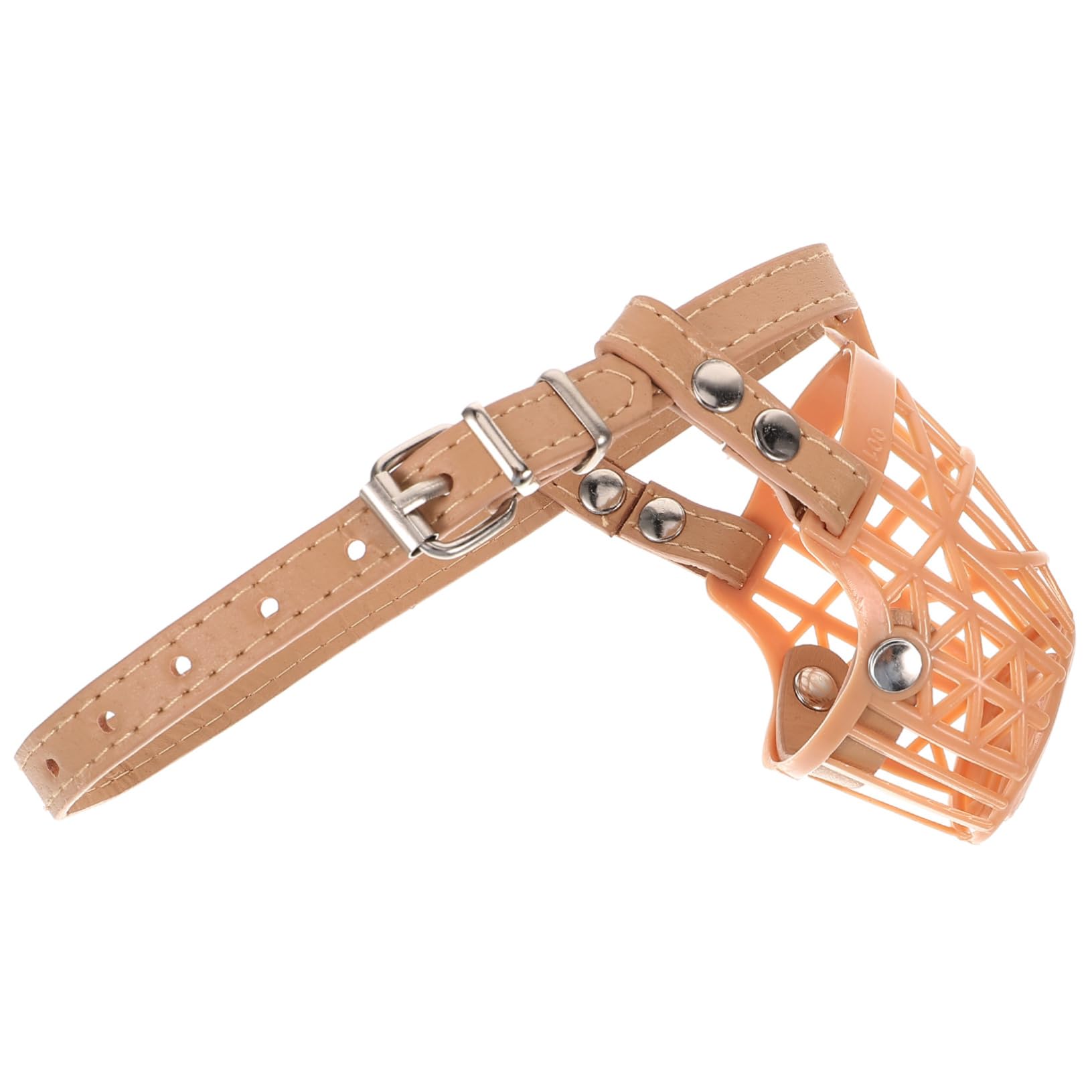 POPETPOP Adjustable Biting Dog Muzzle for Xs Puppies Barking Chewing Plastic Basket Design for Training Safety Comfortable Fit for Breeds