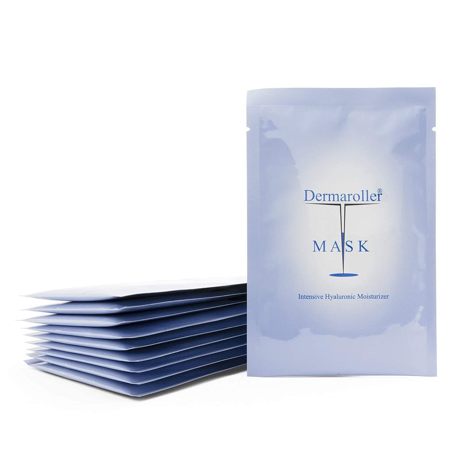Dermaroller Hyaluronsäure Gesichtsmaske gegen trockene Haut - 1 x 10 Stück (10er Pack) - Skincare (Premium) Spendet Feuchtigkeit, mildert Falten, unterstützt die Kollagenbildung