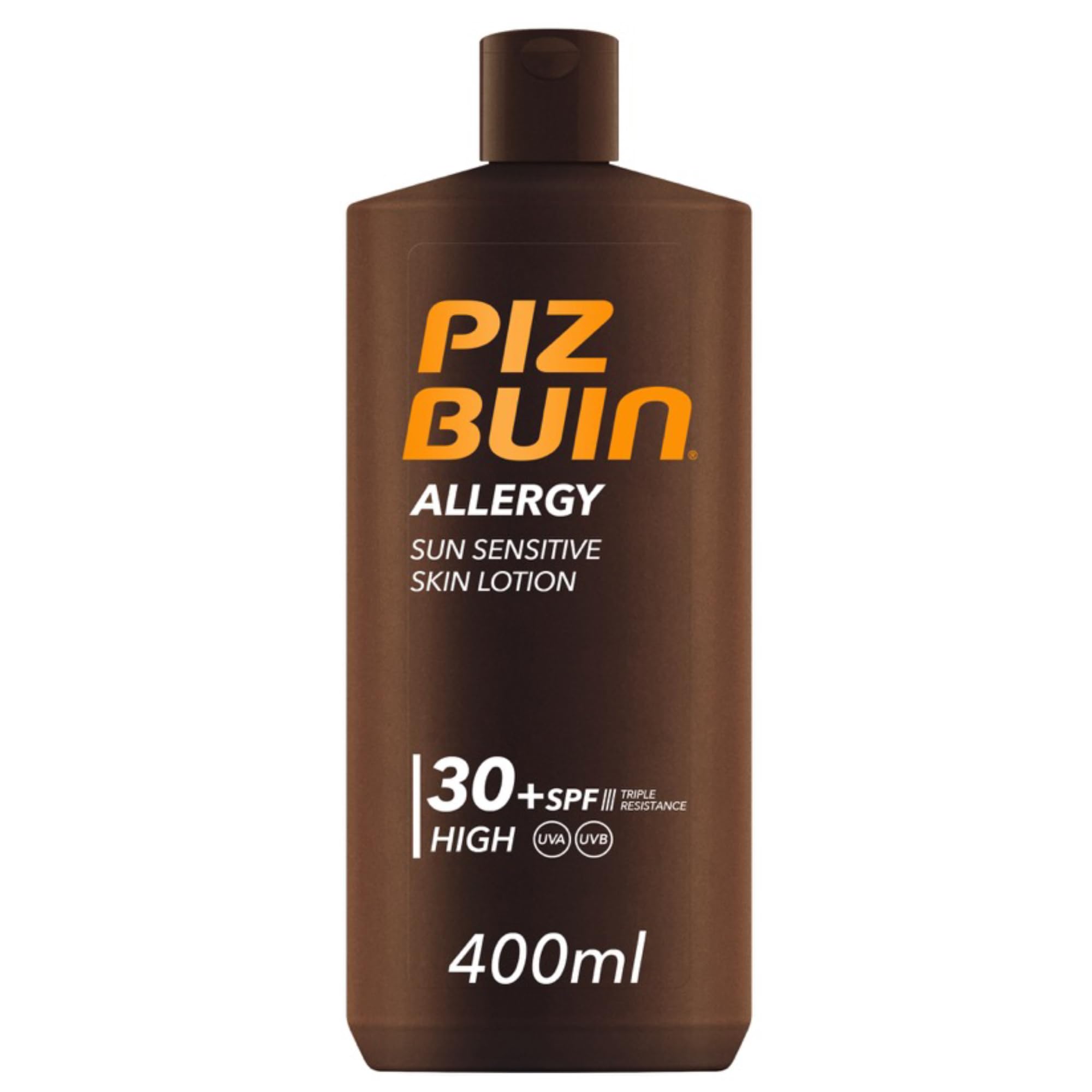 PIZ BUIN Allergy Protector Solar Corporal SPF 30, Protección Alta para pieles sensibles, Loción para el cuerpo, Protección UVA/UVB, Rápida absorción, 400 ml