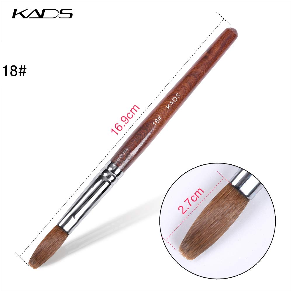 KADS 4PCS Kolinsky Sable akrylowa szczotka zdobienia paznokci długopis | Czerwone Drewno Narzędzie do Manicure