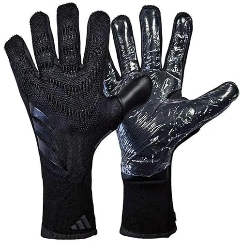 HISTARSTORE5 Guantes de portero de fútbol, guantes de entrenamiento de portero, agarre fuerte, antideslizantes y transpirables para adultos y niños (negro, 9)
