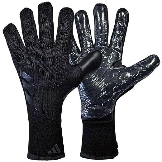 LongjihuiSoccer Goalkeeper Gloves Goalie Training Gloves Strong Grip Anti-Slip and Breathable for Adults and Children (Black,8)