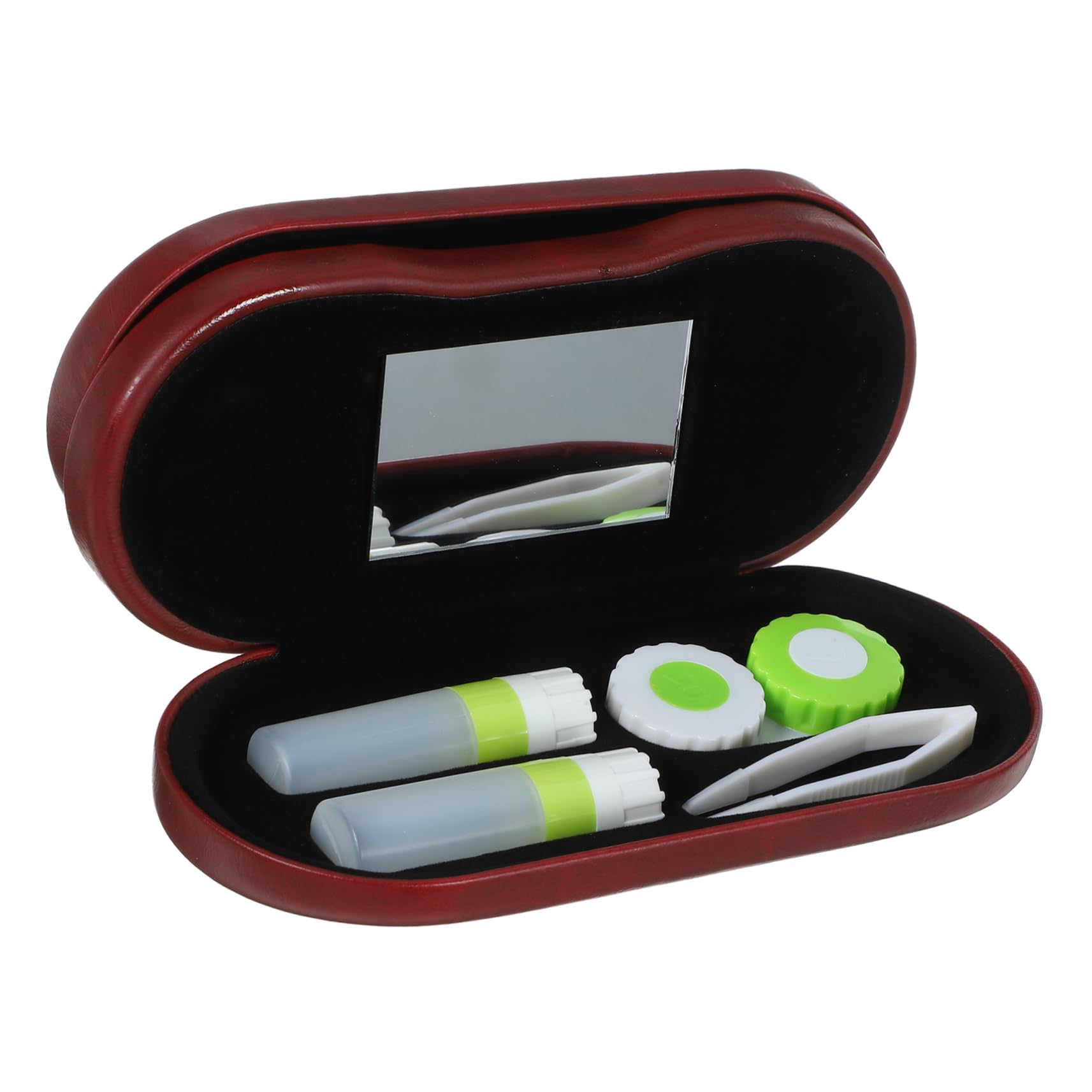 4 Sätze Brillenetui Objektive Brillenbehälter Gläser Fall Brillentrage-organizer Brillenhalter Aufbewahrungsbox Für Brillen Bequemer Gehäuse Mit Brillen Tragbare Glasvitrine Rot Pu