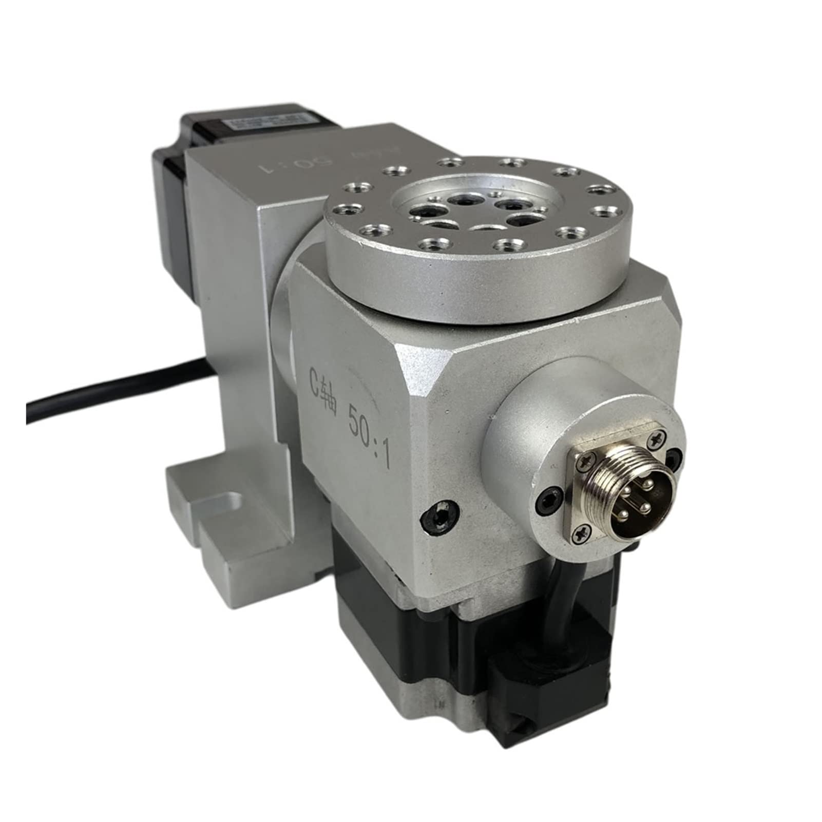 Moteur pas à pas, CNC 4e 5 UN B Axe rotatif Réducteur de tracteur de la route divisant le moteur pas à pas NEMA 23 Ratio de réduction de vitesse 50: 1 fraisage